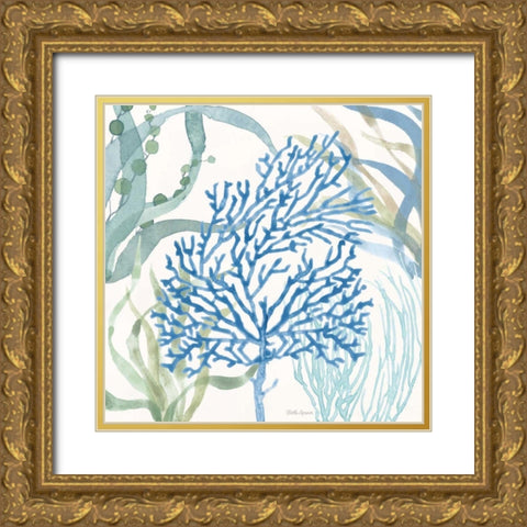 Soft Shores VI Gold Ornate Wood Framed Art Print with Double Matting by Grove, Beth