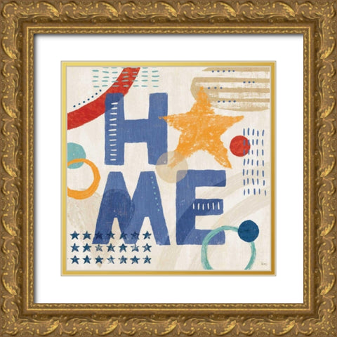 Love and Liberty VII Gold Ornate Wood Framed Art Print with Double Matting by Charron, Veronique