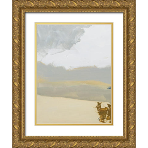 Gold Sands II Gold Ornate Wood Framed Art Print with Double Matting by Munger, Pamela