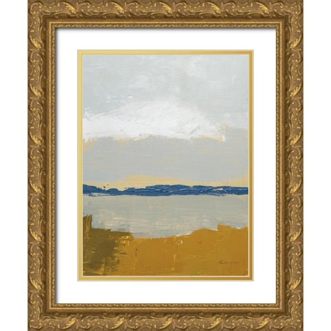 Gold Sands IV Gold Ornate Wood Framed Art Print with Double Matting by Munger, Pamela
