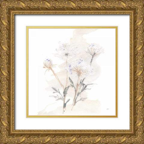 Queen Annes Lace II Gold Ornate Wood Framed Art Print with Double Matting by Paschke, Chris