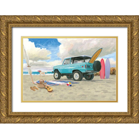 Beach Ride I Gold Ornate Wood Framed Art Print with Double Matting by Wiens, James