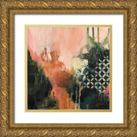 Abstract Layers I Gold Ornate Wood Framed Art Print with Double Matting by Horn, Laura