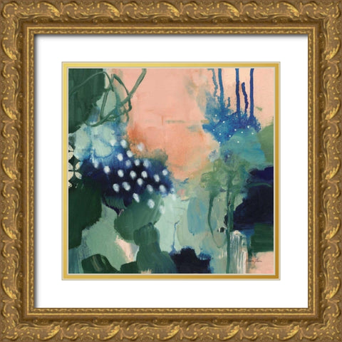 Abstract Layers III Gold Ornate Wood Framed Art Print with Double Matting by Horn, Laura