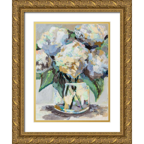 Beach House Bouquet Gold Ornate Wood Framed Art Print with Double Matting by Vertentes, Jeanette