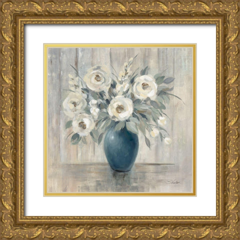 Gray Barn Floral Gold Ornate Wood Framed Art Print with Double Matting by Vassileva, Silvia