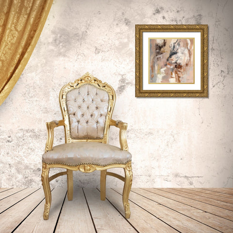 Old Barn Door Gold Ornate Wood Framed Art Print with Double Matting by Vassileva, Silvia