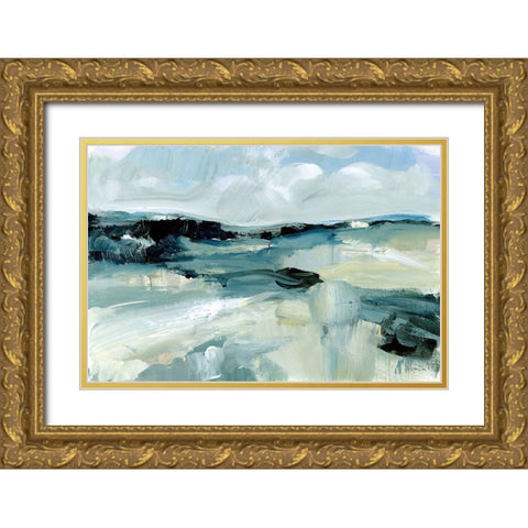 Windswept Landscape Gold Ornate Wood Framed Art Print with Double Matting by Pete, Katrina