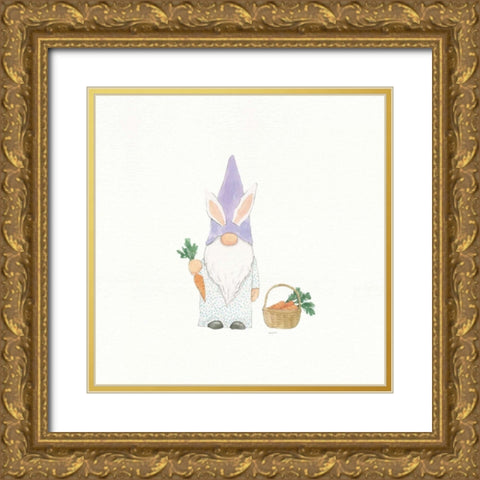 Easter Gnomes IV Gold Ornate Wood Framed Art Print with Double Matting by Jackson, Jenaya