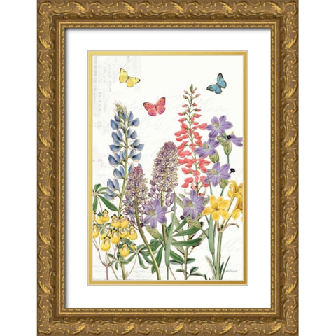 Easter Garden VI Gold Ornate Wood Framed Art Print with Double Matting by Pertiet, Katie