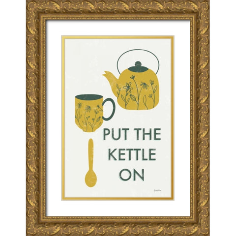 Retro Kitchen Coffee IV Gold Ornate Wood Framed Art Print with Double Matting by Thorns, Becky