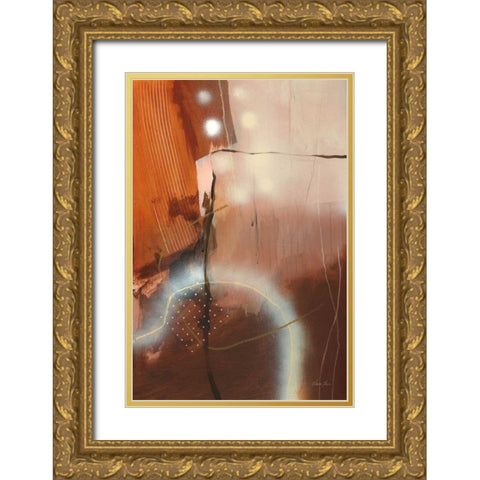 Walking in the Woods Gold Ornate Wood Framed Art Print with Double Matting by Horn, Laura
