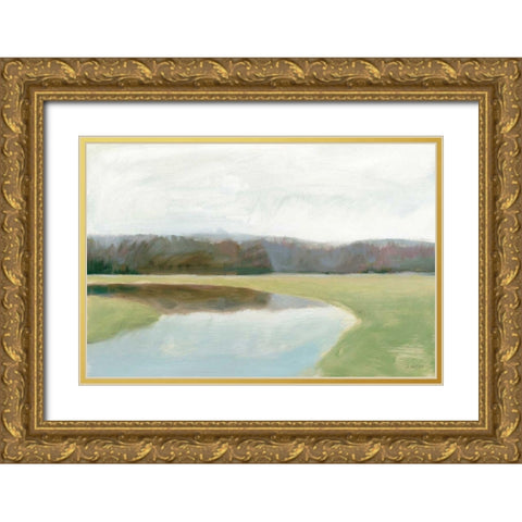 Interior Lake II Gold Ornate Wood Framed Art Print with Double Matting by Wiens, James