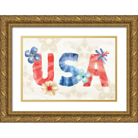 Oh My Stars V Gold Ornate Wood Framed Art Print with Double Matting by June, Dina