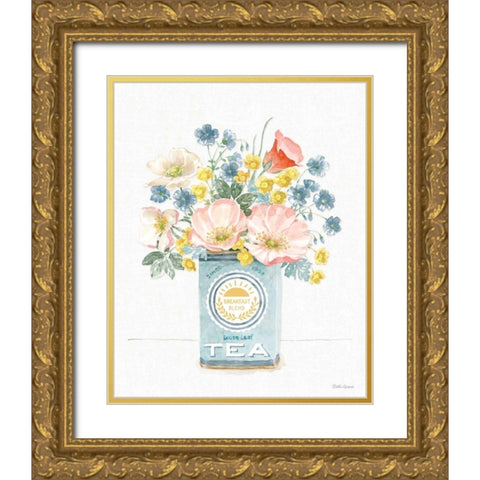 Gardenscape III Gold Ornate Wood Framed Art Print with Double Matting by Grove, Beth