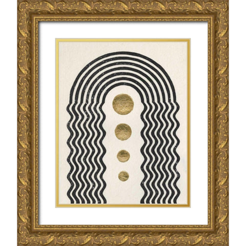 Good Vibrations I Gold Ornate Wood Framed Art Print with Double Matting by Hershey, Moira