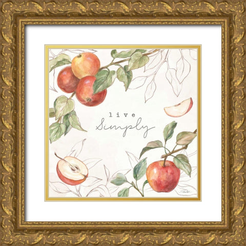 In the Orchard II Gold Ornate Wood Framed Art Print with Double Matting by Vassileva, Silvia