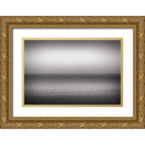 Bay of Fundy BW Gold Ornate Wood Framed Art Print with Double Matting by Majchrowicz, Alan
