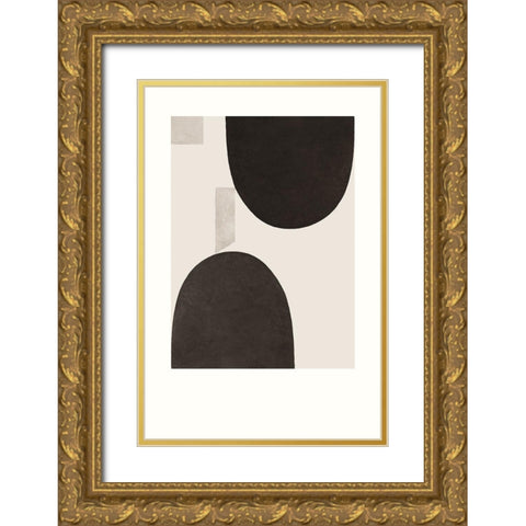 Half Domes II Gold Ornate Wood Framed Art Print with Double Matting by Wild Apple Portfolio
