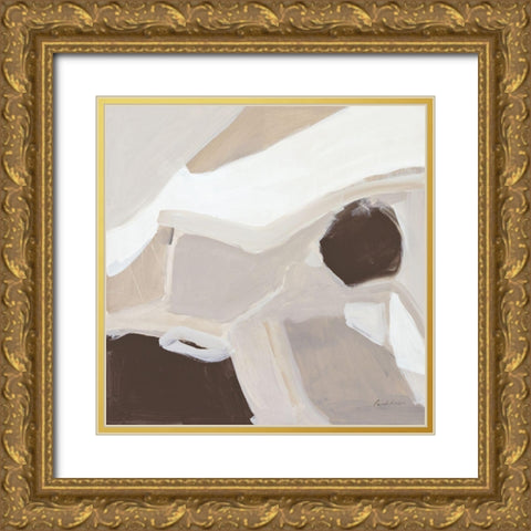 Graze Warm Gold Ornate Wood Framed Art Print with Double Matting by Munger, Pamela