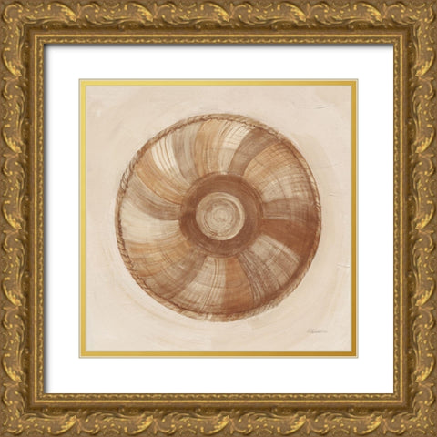 Light Woven Beauty II Gold Ornate Wood Framed Art Print with Double Matting by Hristova, Albena