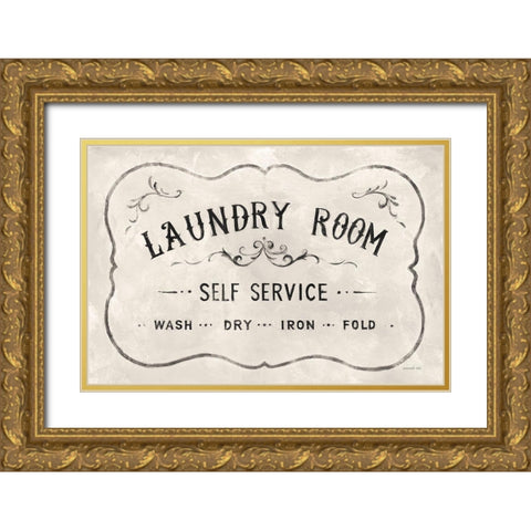 Laundry Day VII Neutral Gold Ornate Wood Framed Art Print with Double Matting by Nai, Danhui