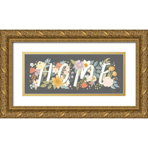 Spring Garden VIII Gold Ornate Wood Framed Art Print with Double Matting by Marshall, Laura