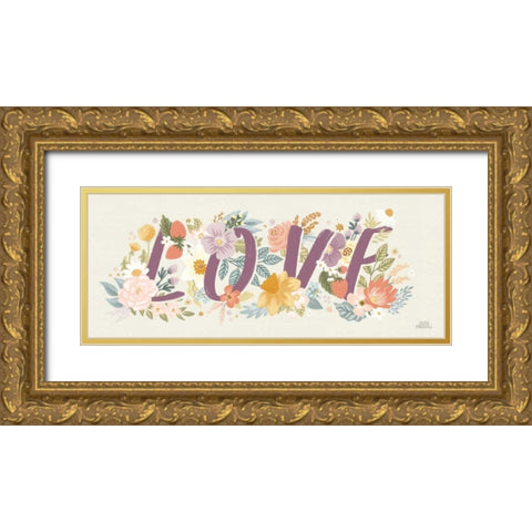 Spring Garden IX Gold Ornate Wood Framed Art Print with Double Matting by Marshall, Laura