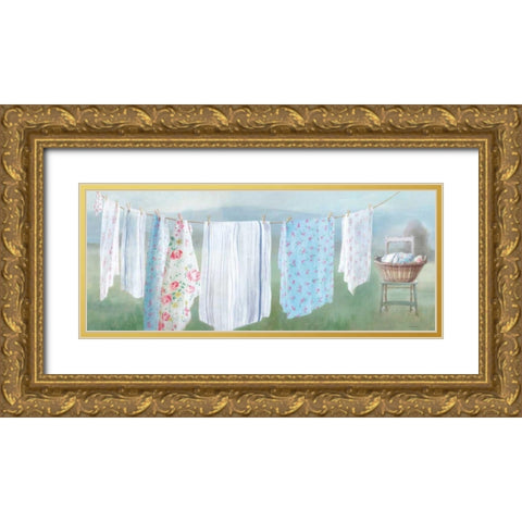 Laundry Day IX Gold Ornate Wood Framed Art Print with Double Matting by Nai, Danhui