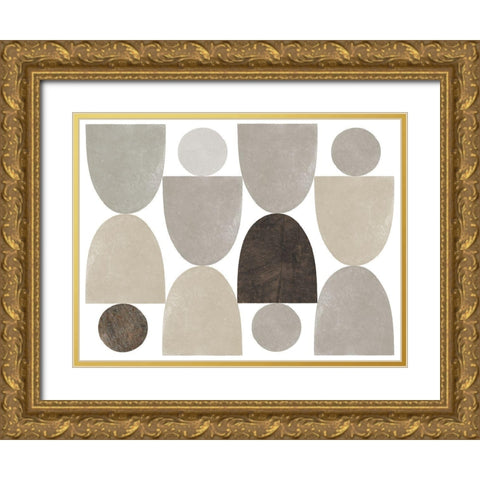 Ups and Downs v1 Gold Ornate Wood Framed Art Print with Double Matting by Wild Apple Portfolio