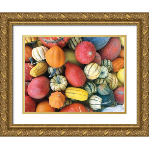 Autumn Bounty Gold Ornate Wood Framed Art Print with Double Matting by Goldstein, Ed