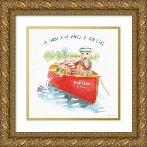 Summer Fun I Gold Ornate Wood Framed Art Print with Double Matting by Grove, Beth