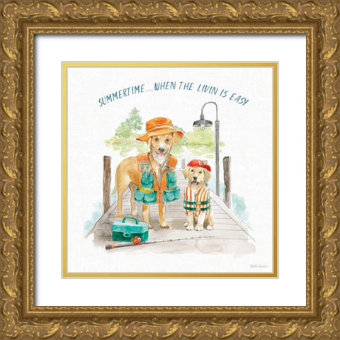 Summer Fun III Gold Ornate Wood Framed Art Print with Double Matting by Grove, Beth