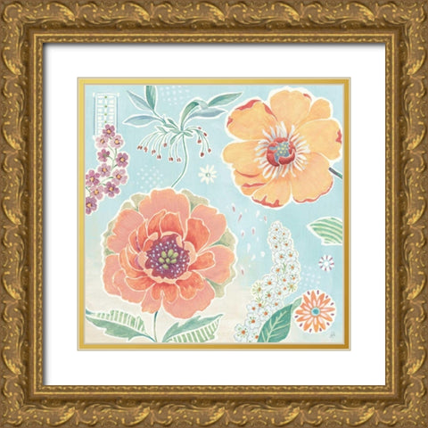 Happy Meadow II Gold Ornate Wood Framed Art Print with Double Matting by Brissonnet, Daphne