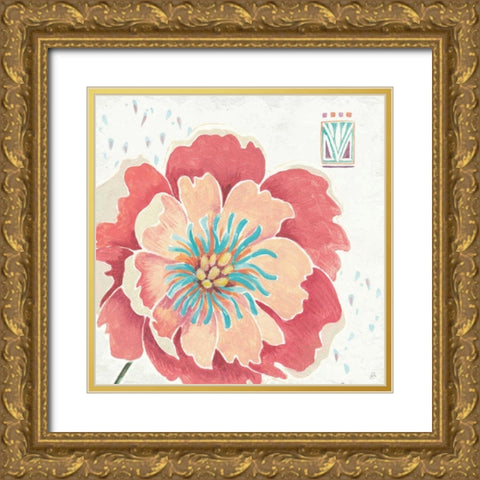 Happy Meadow X Gold Ornate Wood Framed Art Print with Double Matting by Brissonnet, Daphne