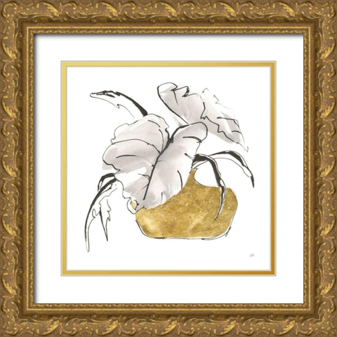 Delicate Gilded Vase II Gold Ornate Wood Framed Art Print with Double Matting by Paschke, Chris