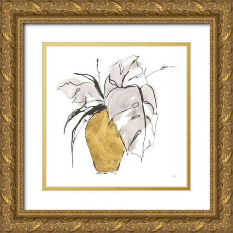 Delicate Gilded Vase III Gold Ornate Wood Framed Art Print with Double Matting by Paschke, Chris