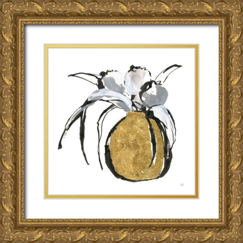 Gilded Vase II Gold Ornate Wood Framed Art Print with Double Matting by Paschke, Chris