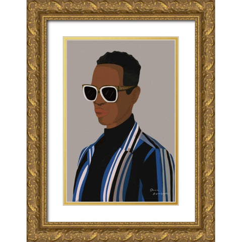 So Cool II Gold Ornate Wood Framed Art Print with Double Matting by Escalante, Omar
