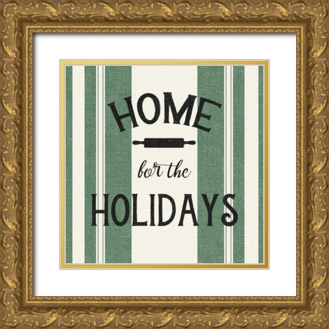 Heartland Holiday I Gold Ornate Wood Framed Art Print with Double Matting by Wild Apple Portfolio