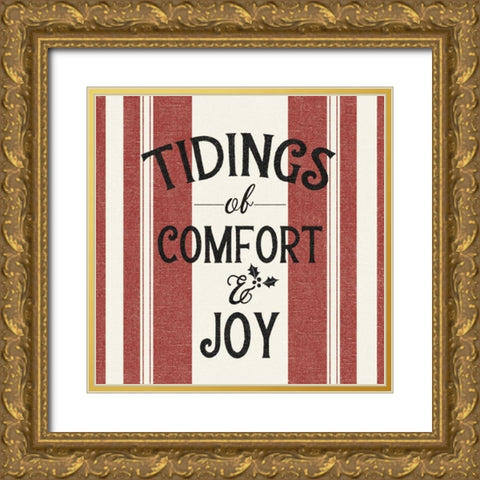 Heartland Holiday III Gold Ornate Wood Framed Art Print with Double Matting by Wild Apple Portfolio