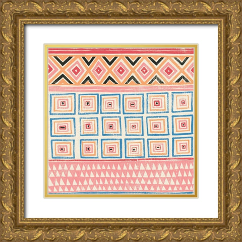 Kuba I Colorful Gold Ornate Wood Framed Art Print with Double Matting by Lovell, Kathrine