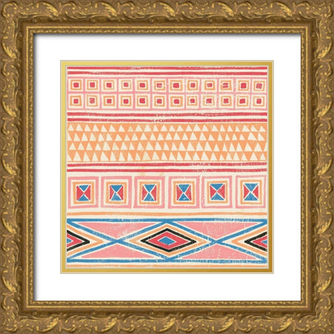 Kuba II Colorful Gold Ornate Wood Framed Art Print with Double Matting by Lovell, Kathrine