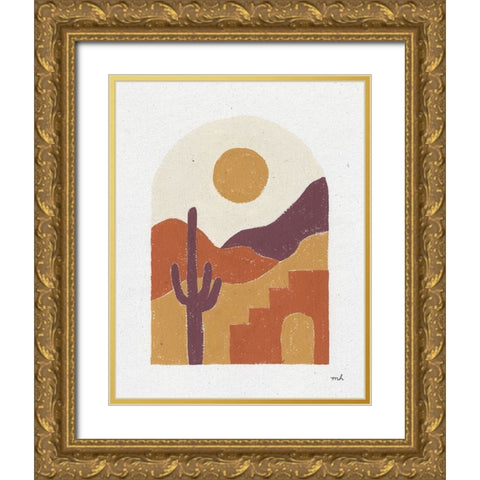 Desert Window II Gold Ornate Wood Framed Art Print with Double Matting by Hershey, Moira