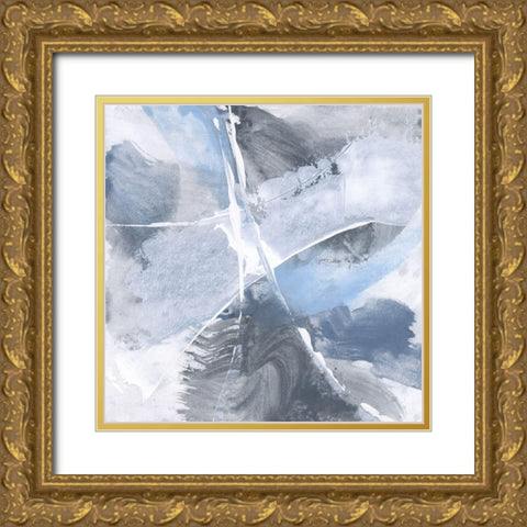 White Line Blues III Gold Ornate Wood Framed Art Print with Double Matting by Paschke, Chris