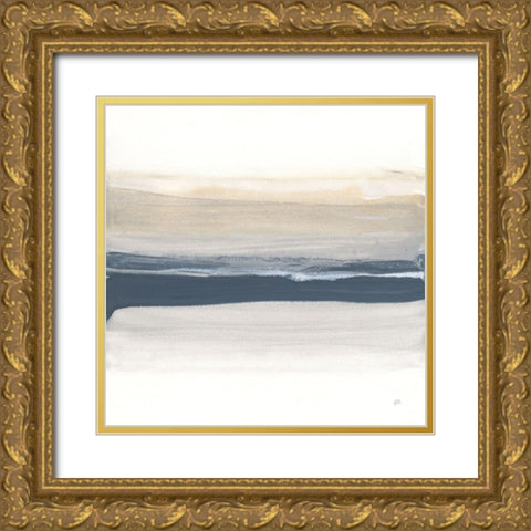 Tonal Blue Gray I Gold Ornate Wood Framed Art Print with Double Matting by Paschke, Chris