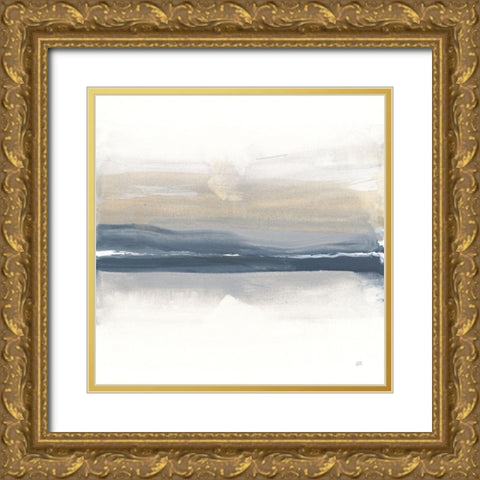 Tonal Blue Gray II Gold Ornate Wood Framed Art Print with Double Matting by Paschke, Chris