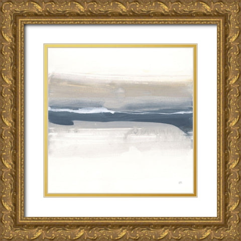 Tonal Blue Gray III Gold Ornate Wood Framed Art Print with Double Matting by Paschke, Chris