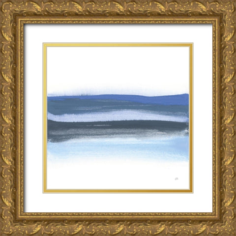Shaded Blues II Gold Ornate Wood Framed Art Print with Double Matting by Paschke, Chris