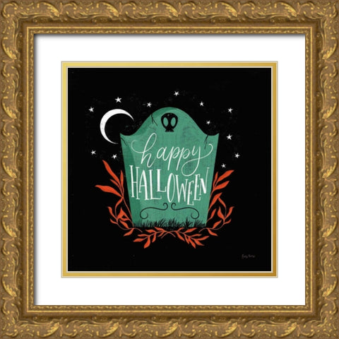 Cute Halloween I Gold Ornate Wood Framed Art Print with Double Matting by Thorns, Becky